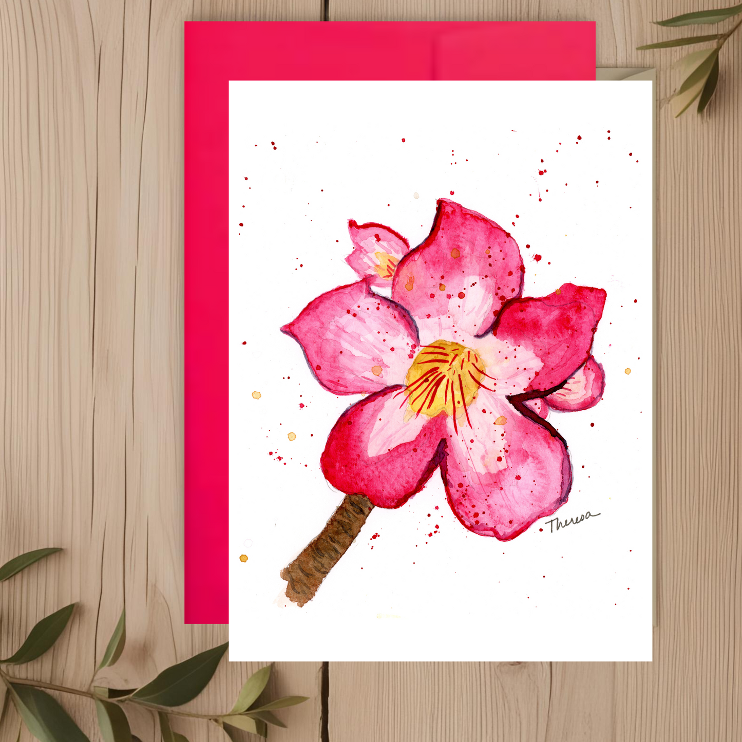 Aruba Flower Note Card