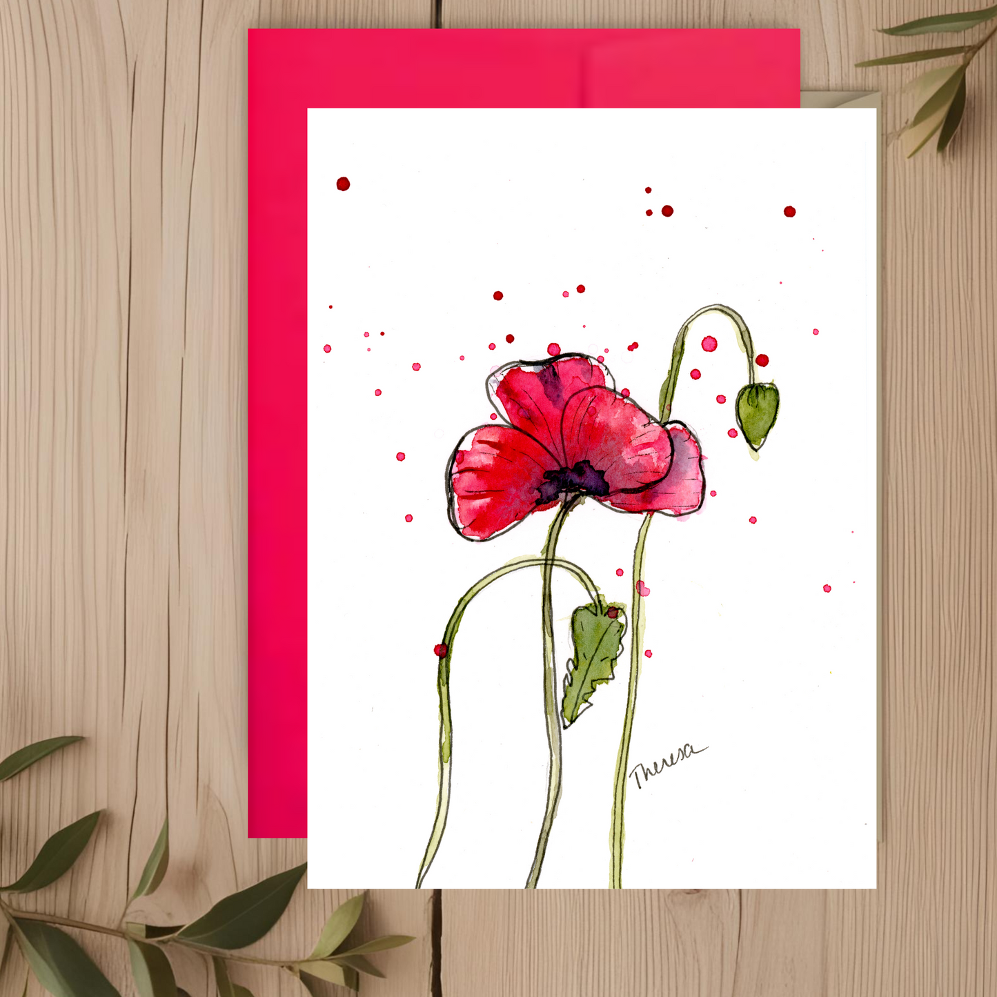 Poppies Note Card