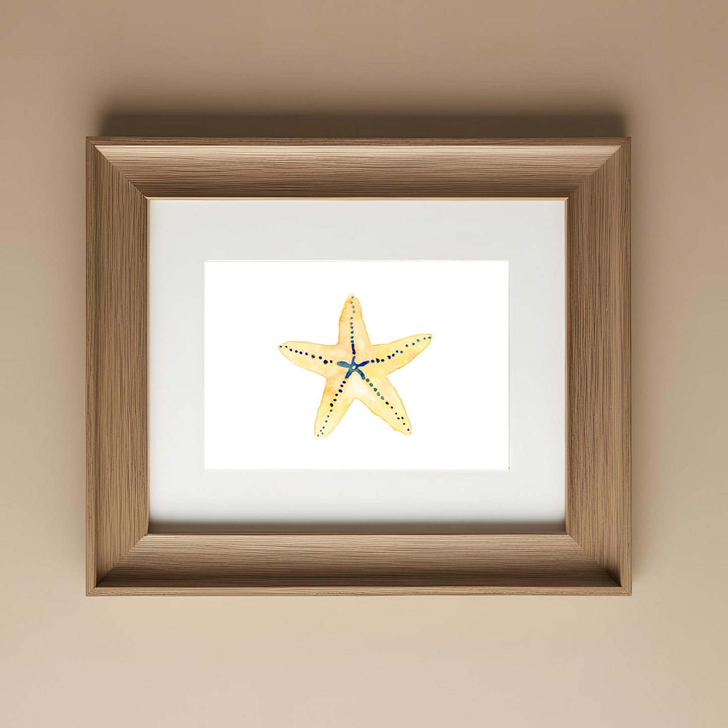 Starfish Yellow and Blue Print