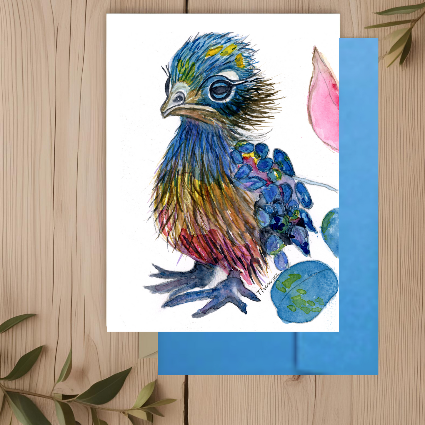 Peacock baby Note Card