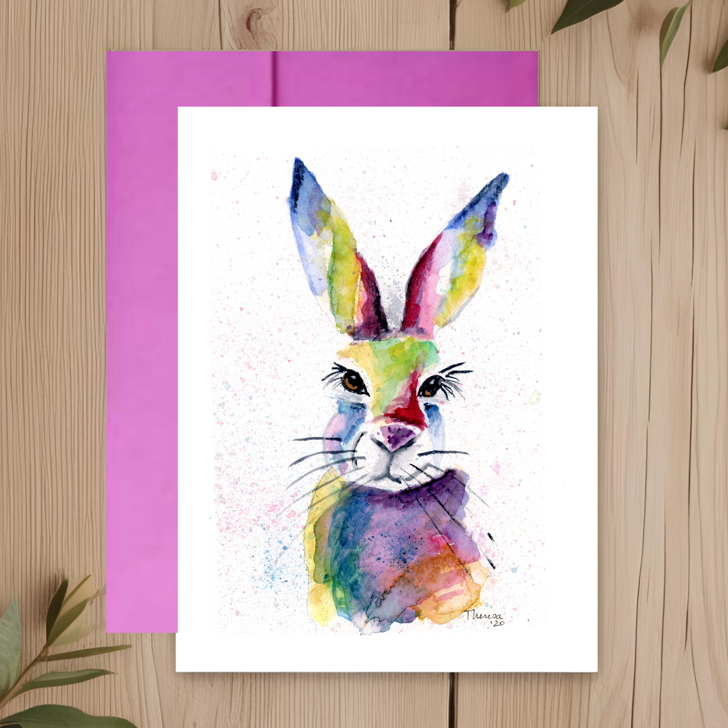 Rabbit Pointy-ear Note Card
