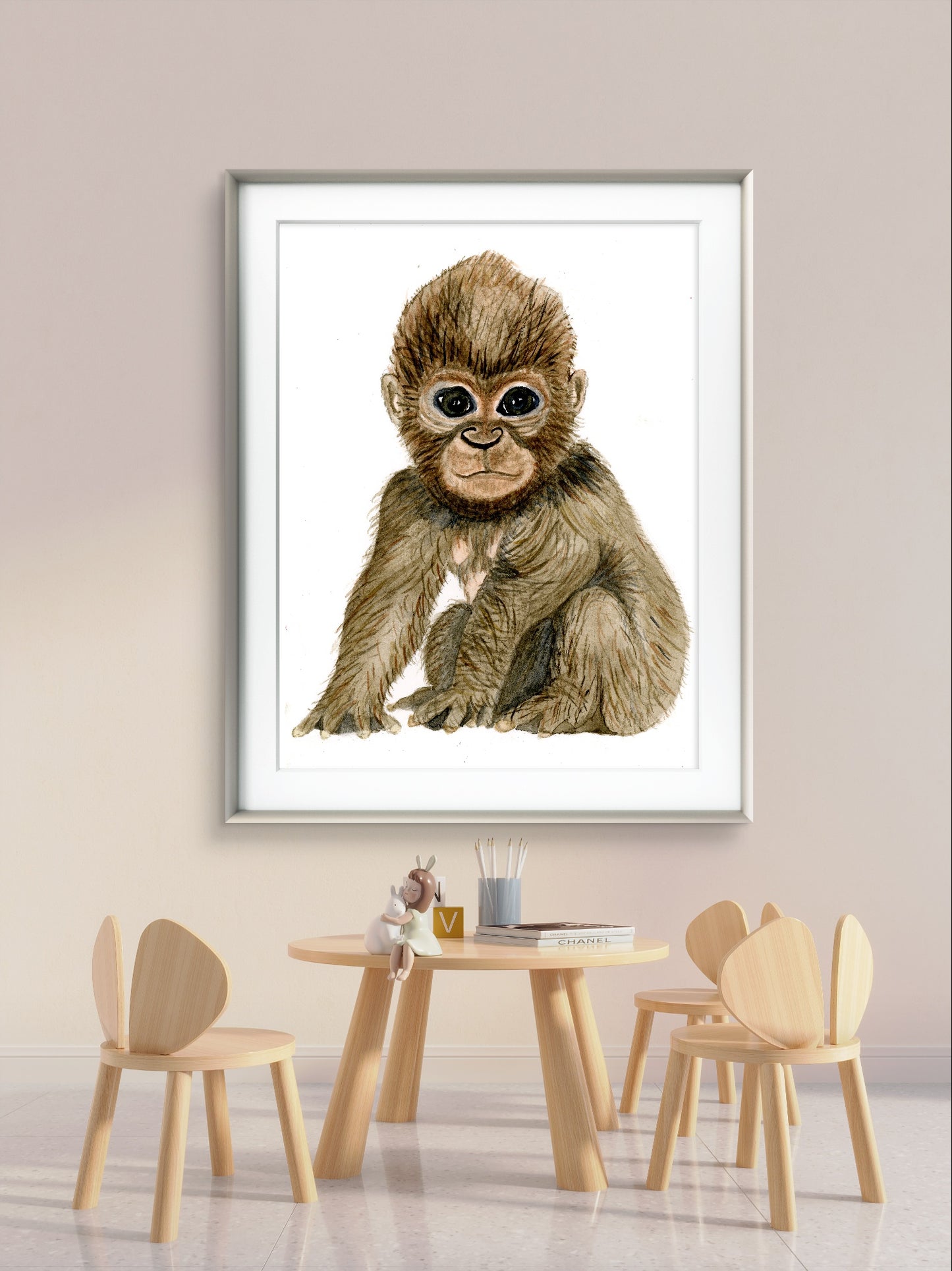 Gorilla Baby Print