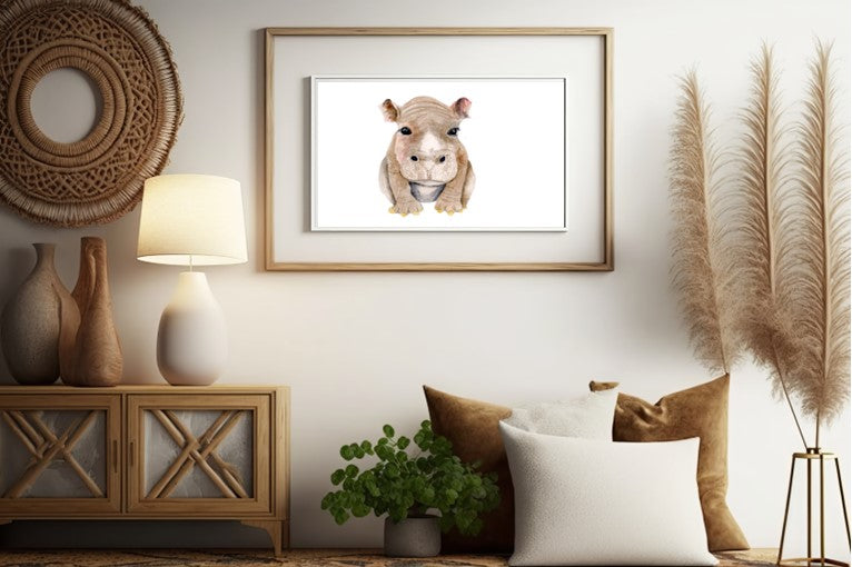 Hippo Baby Print