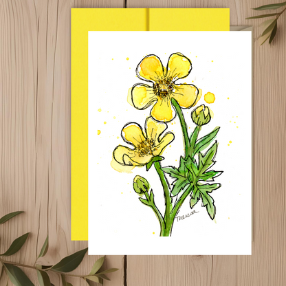 Buttercup Note Card