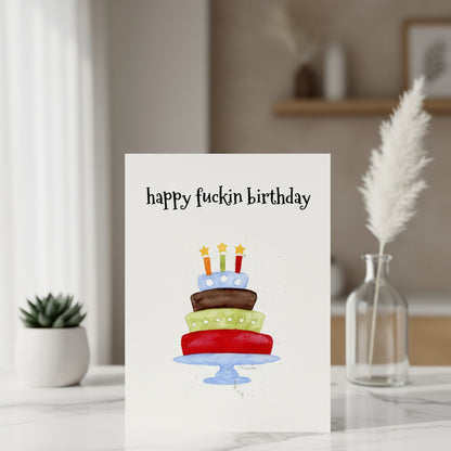Happy F*** Birthday Card