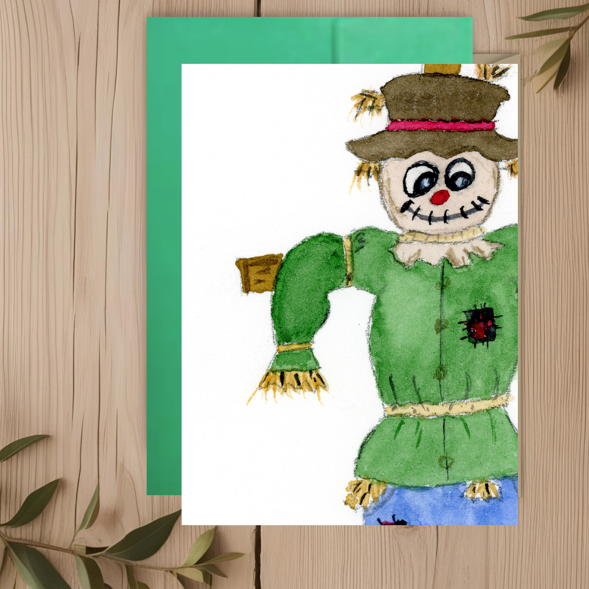 Scarecrow 2 Super Watercolor Note Card