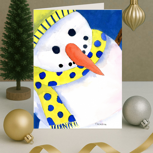Snowman Spartan Note Card