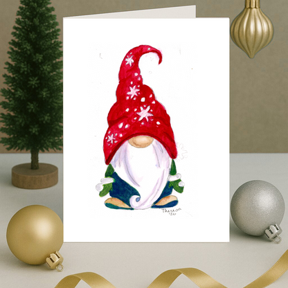 Gnome Snowflake Note Card
