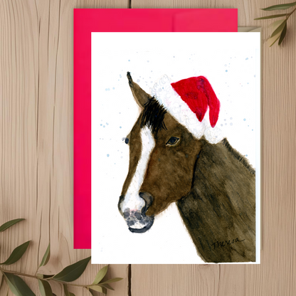 Horse Santa Note Card