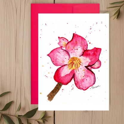 Aruba Flower Note Card
