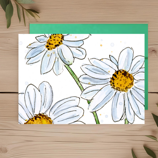 Daisies Close Up Note Card