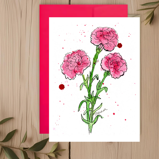 Carnation Note Card