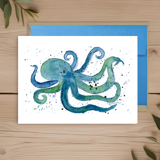 Octopus Note Card
