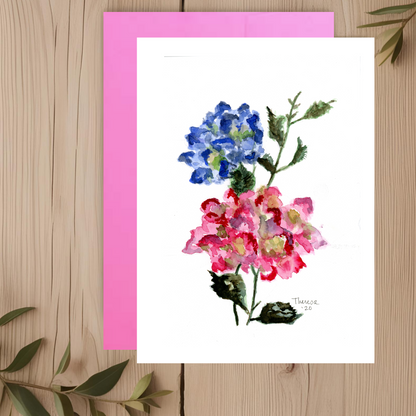 Hydrangea Note Card