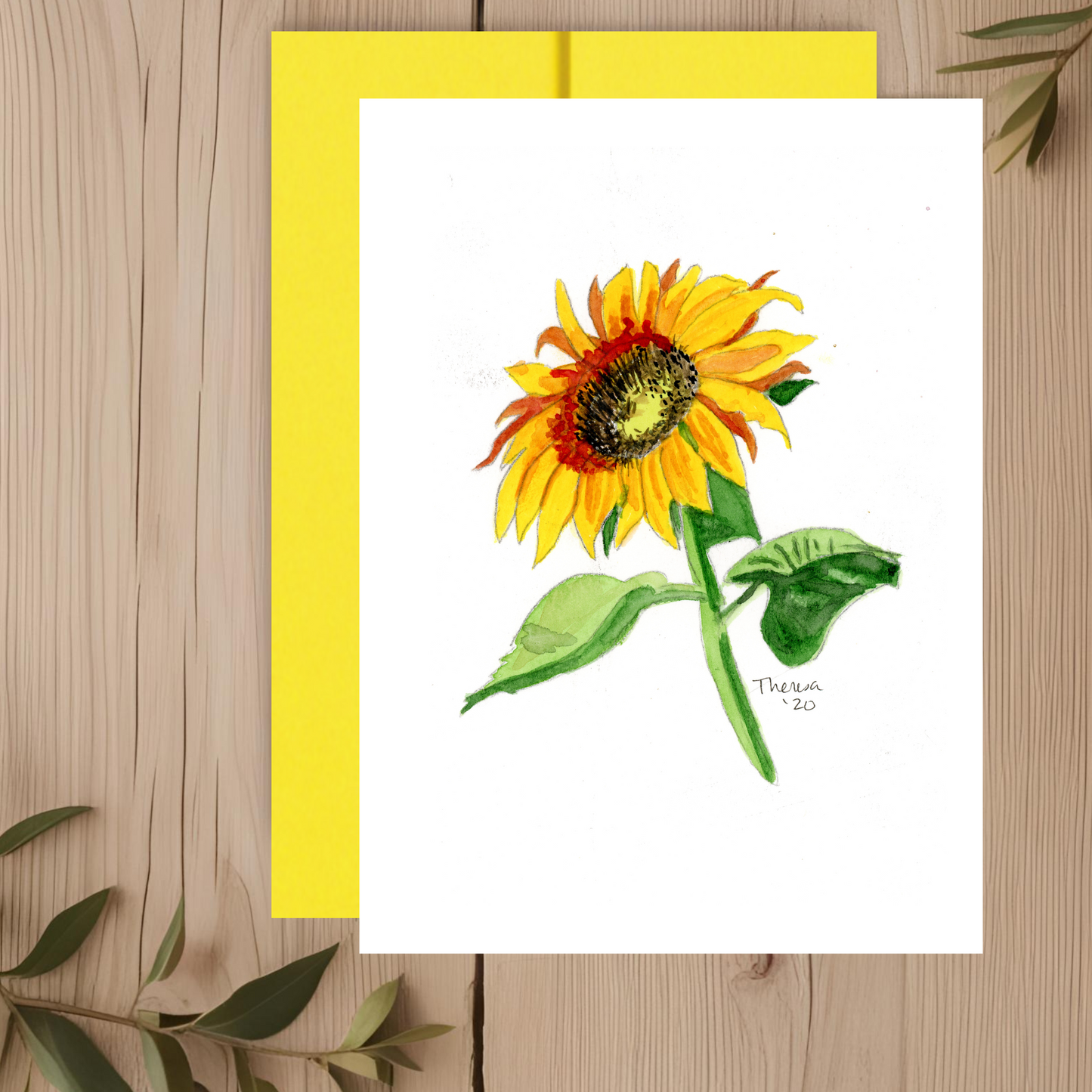 Sunflower Note Card