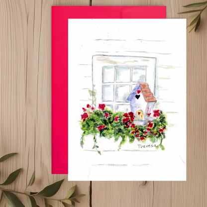 Flowerbox Note Card