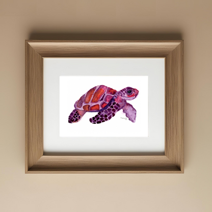 Turtle Purple & Pink Print