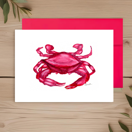 Crab red Note Card