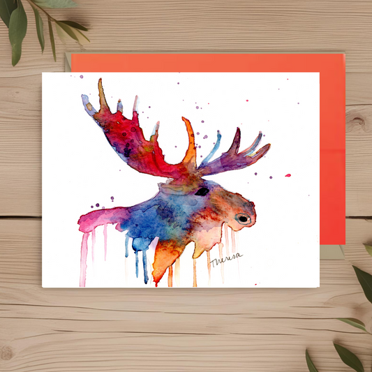 Moose Note Card