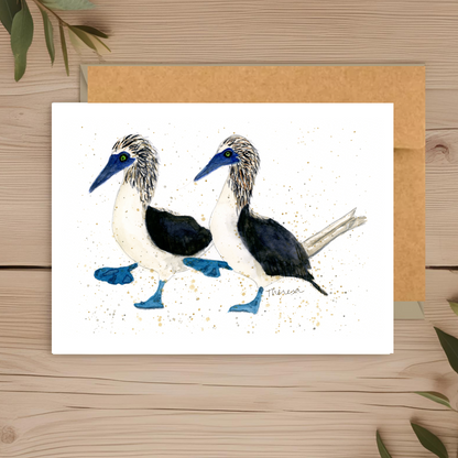 Blue-footed boobies Note Cards