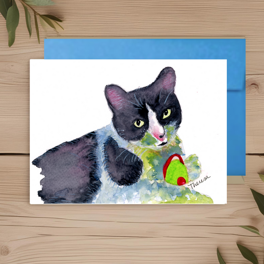 Cat Tuxedo Note Card