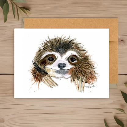 Sloth Note Card
