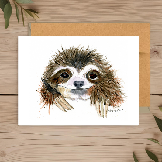 Sloth Note Card