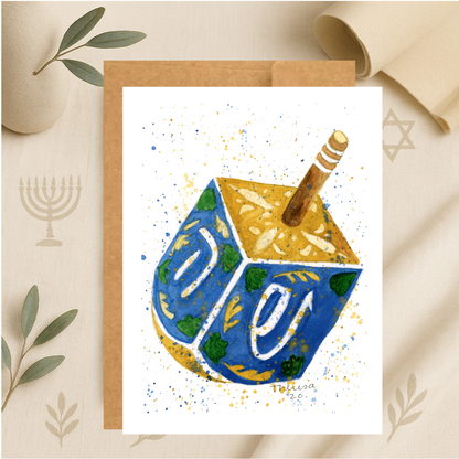 Dreidel Note Card