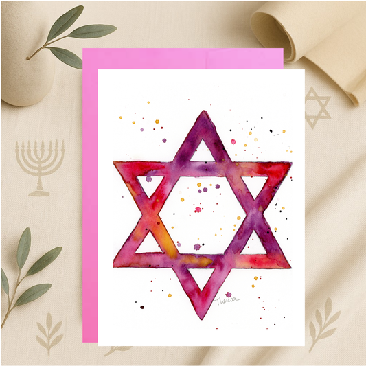 Star of David Note Card