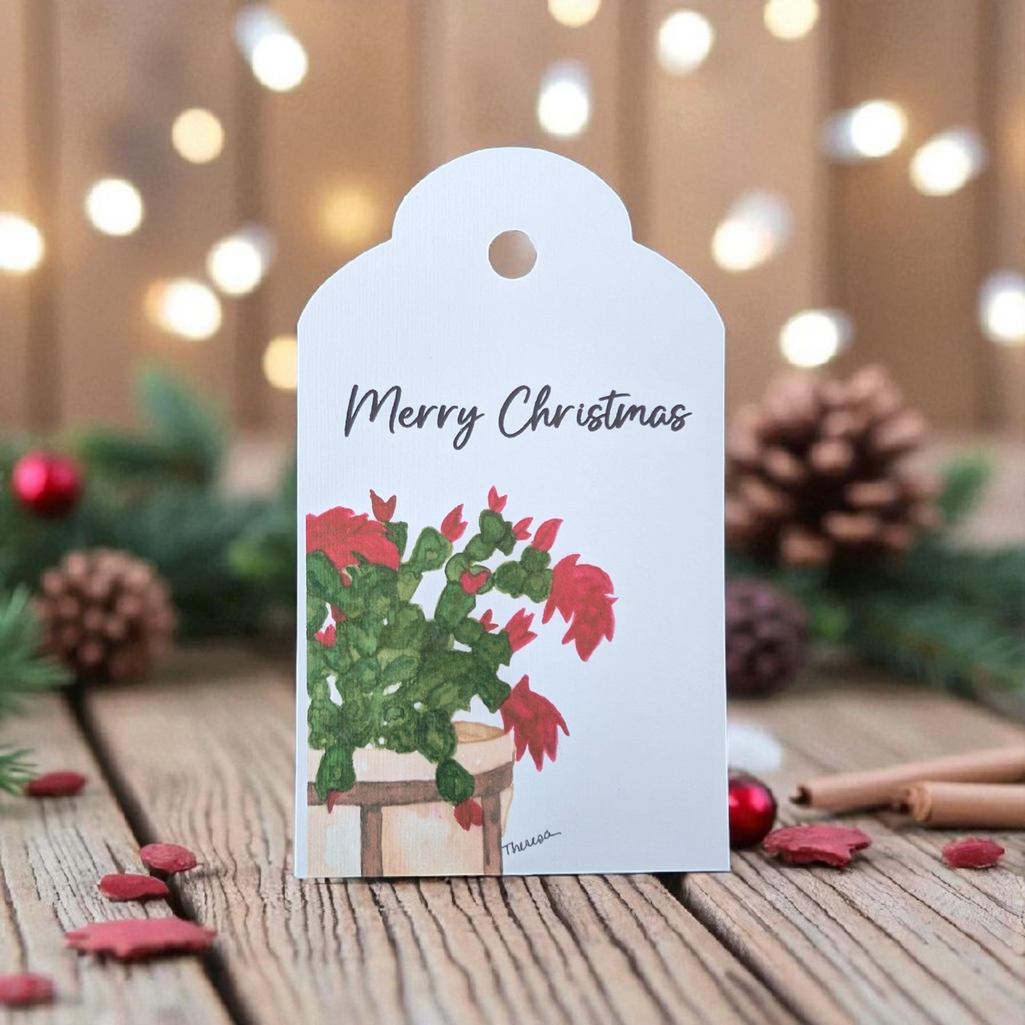 Christmas Cactus Gift Tags