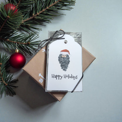 Santa Curly Gift Tags