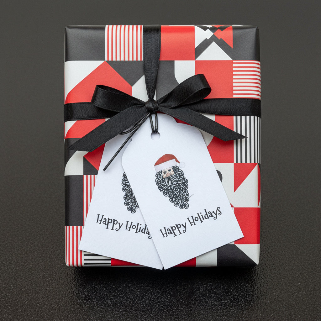 Santa Curly Gift Tags