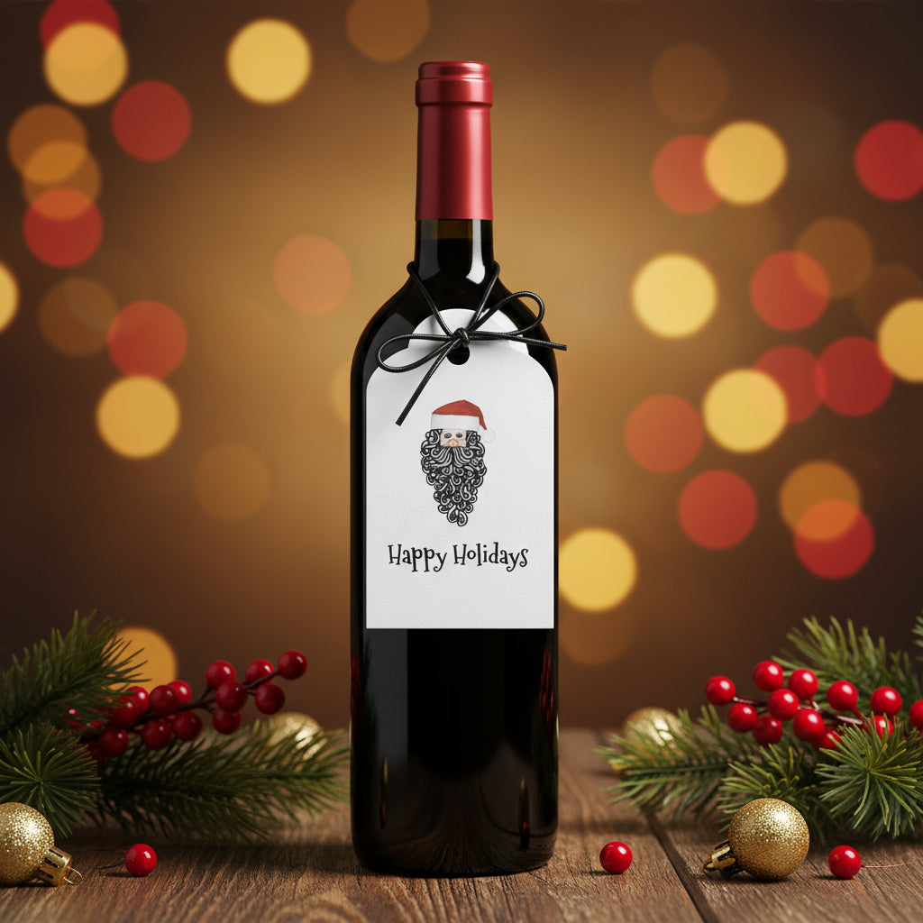 Santa Curly Gift Tags