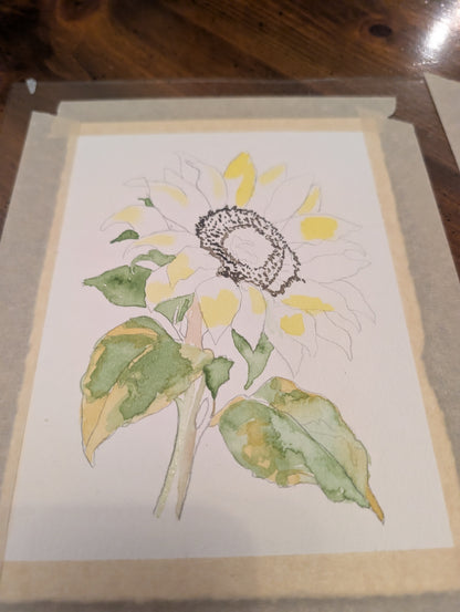 Sunflower Watercolor Print