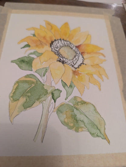 Sunflower Watercolor Print