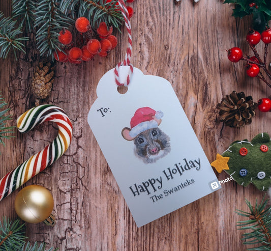 Holiday Mouse Gift Tags