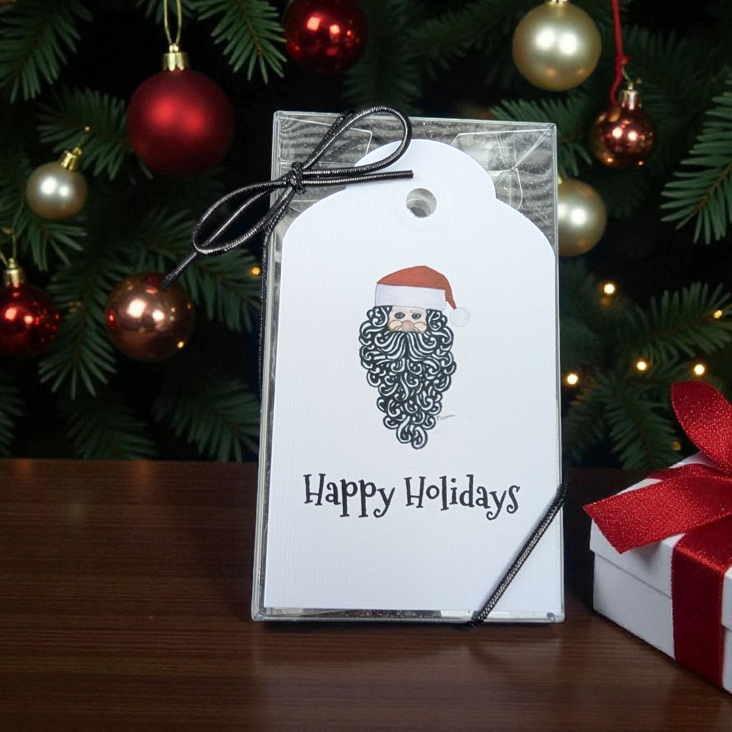 Santa Curly Gift Tags