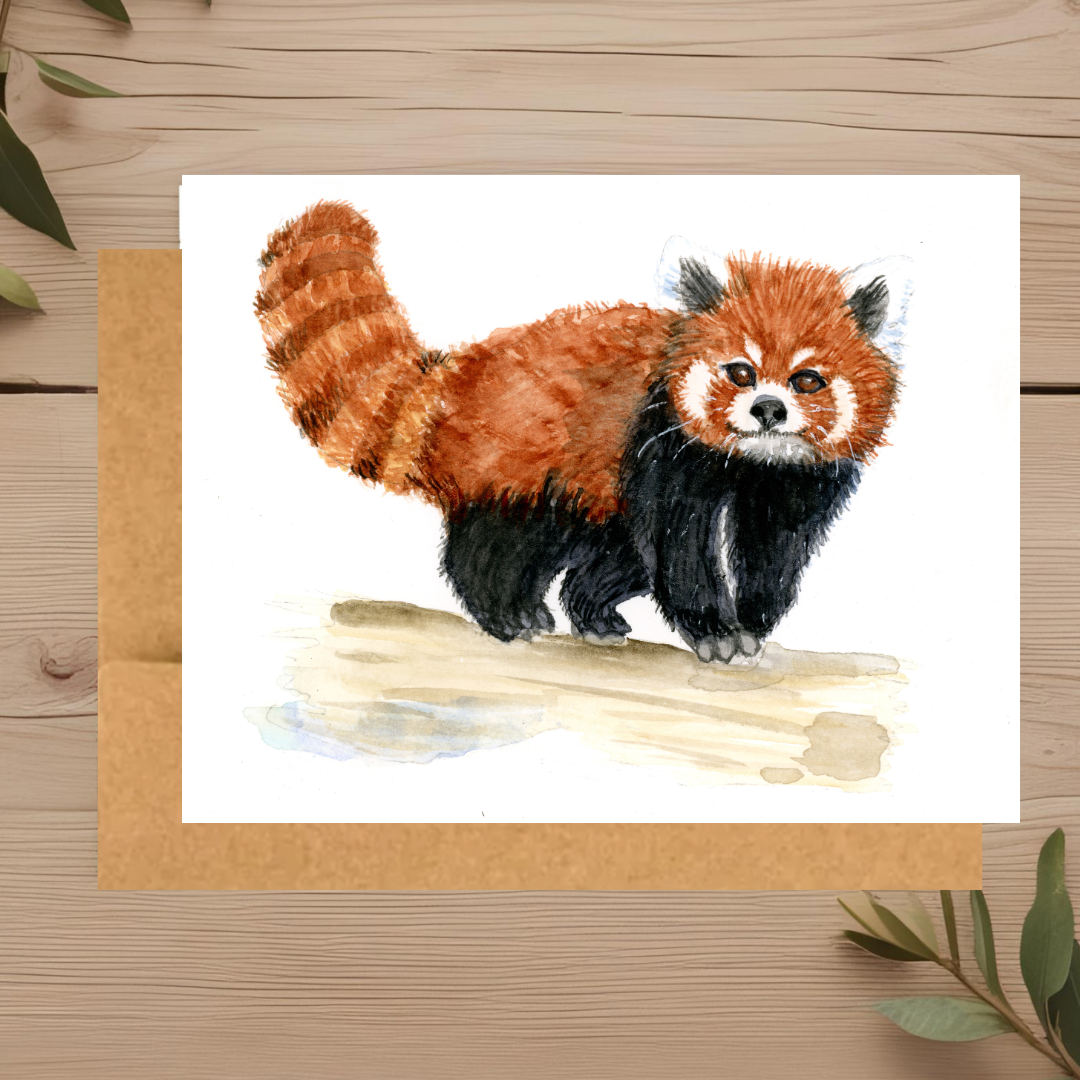 Red Panda Notecard