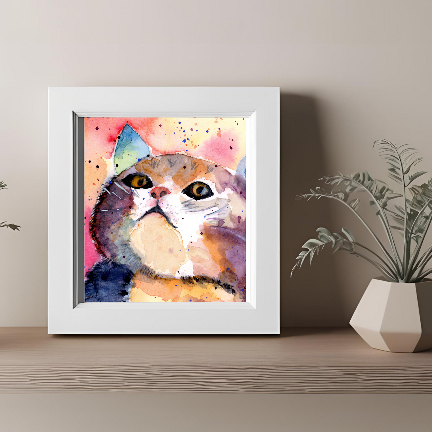 Hippie Cat Print