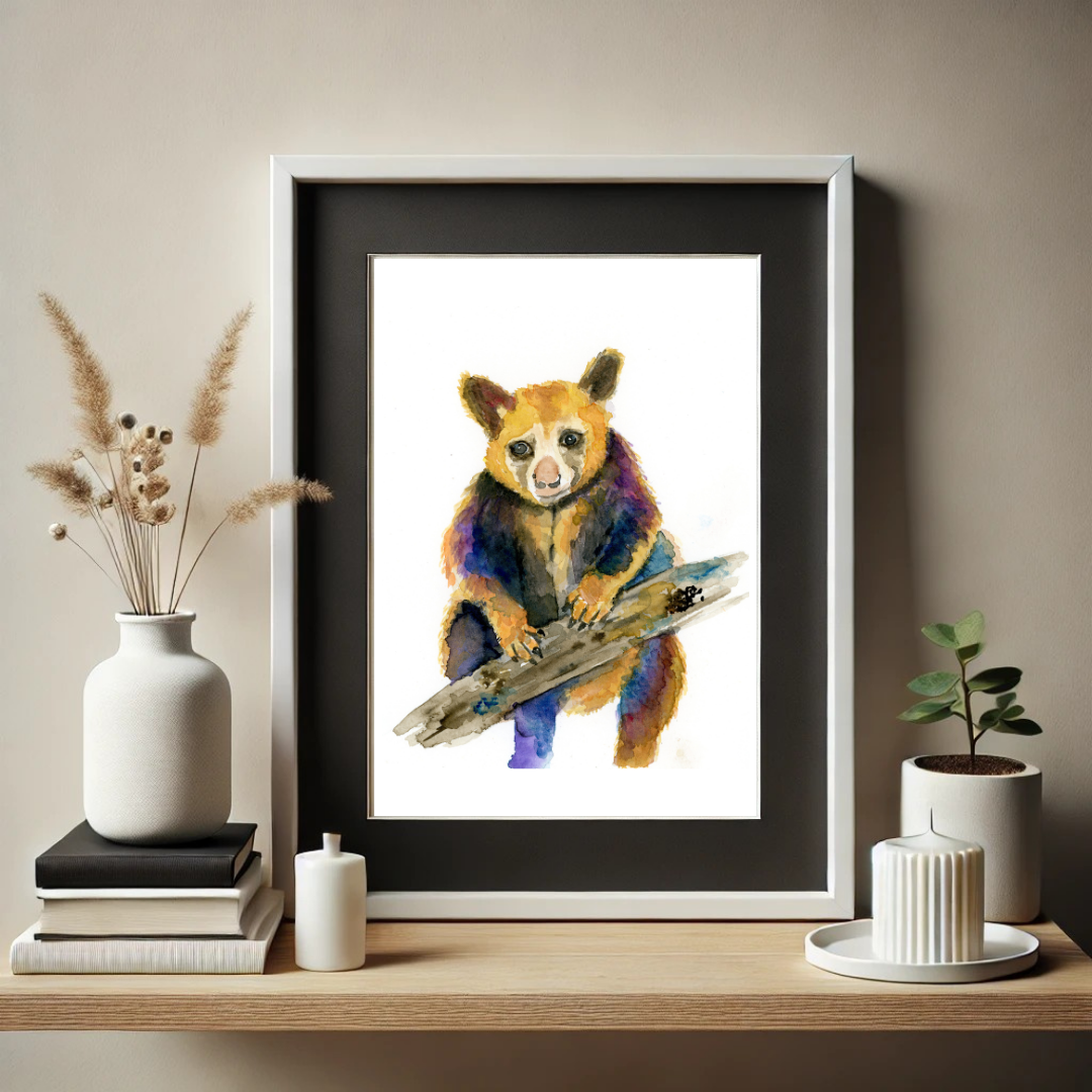 Tree Kangaroo Watercolor Print