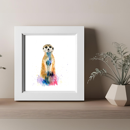 Meerkat Watercolor Print