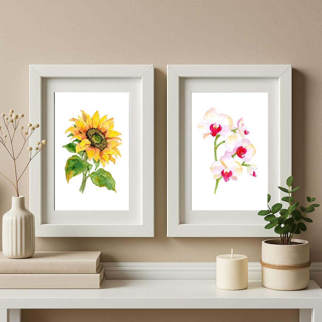 Sunflower Watercolor Print