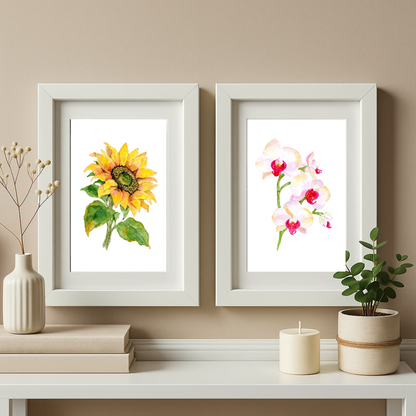 Sunflower Watercolor Print