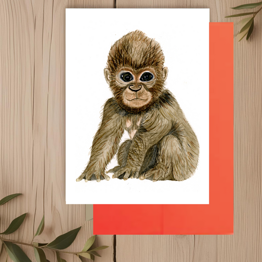 Gorilla baby Note Card