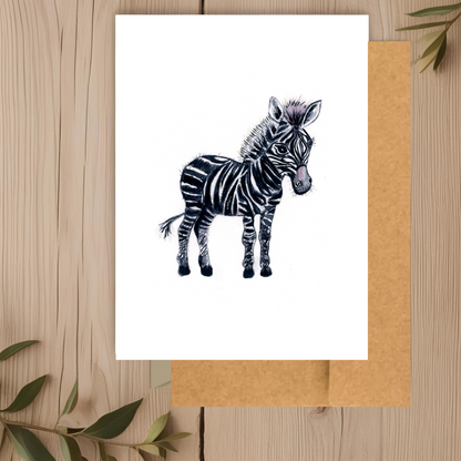 Zebra baby Note Card