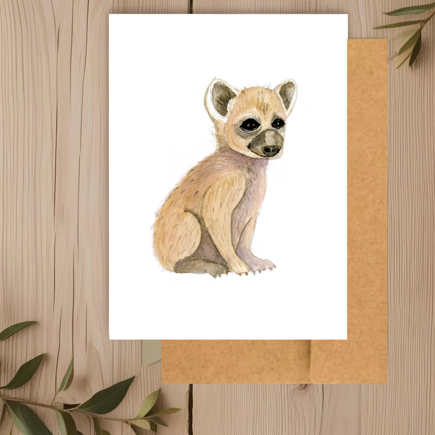 Hyena baby Note card