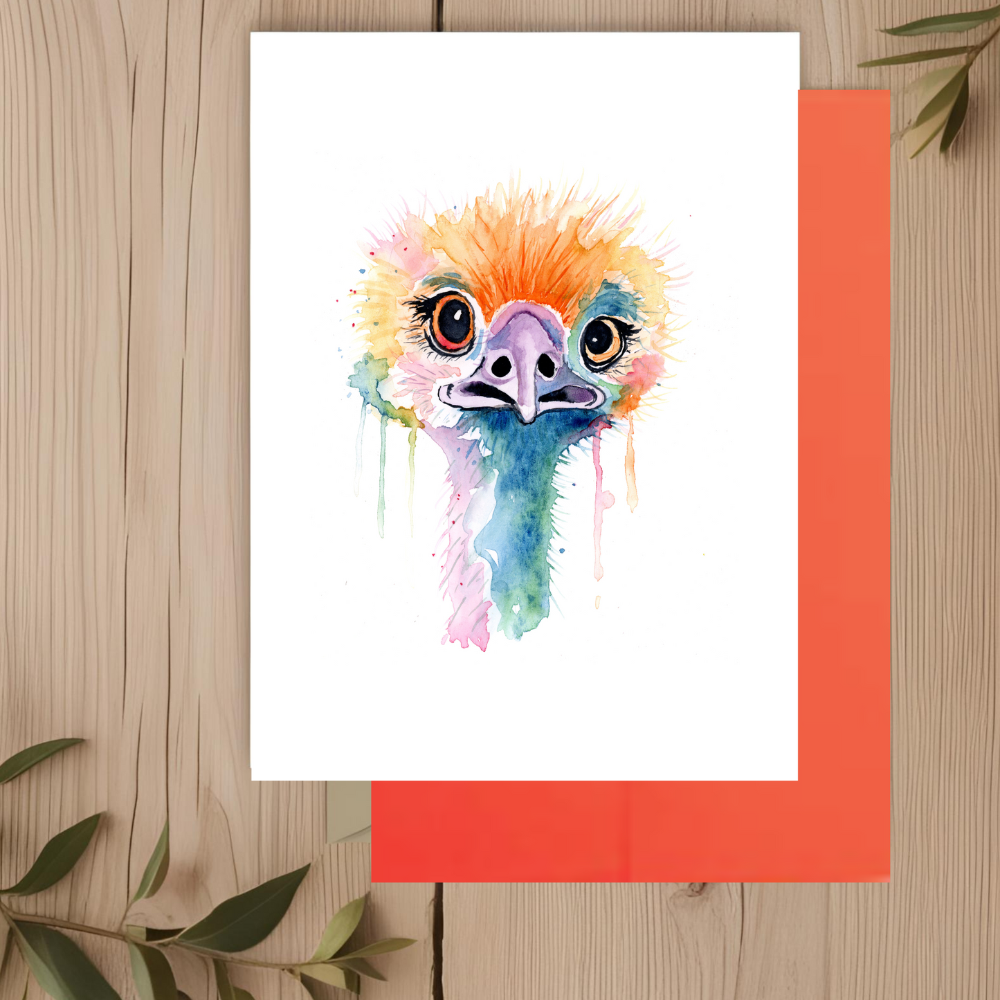 Ostrich Note Card
