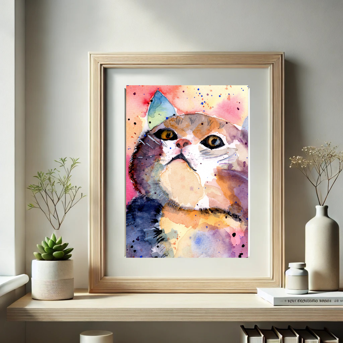 Hippie Cat Print