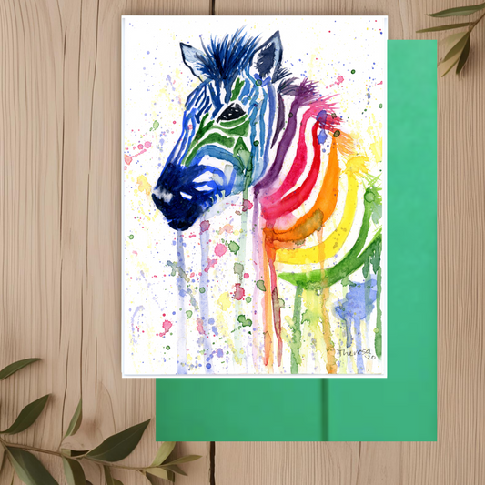 Zebra Note Card