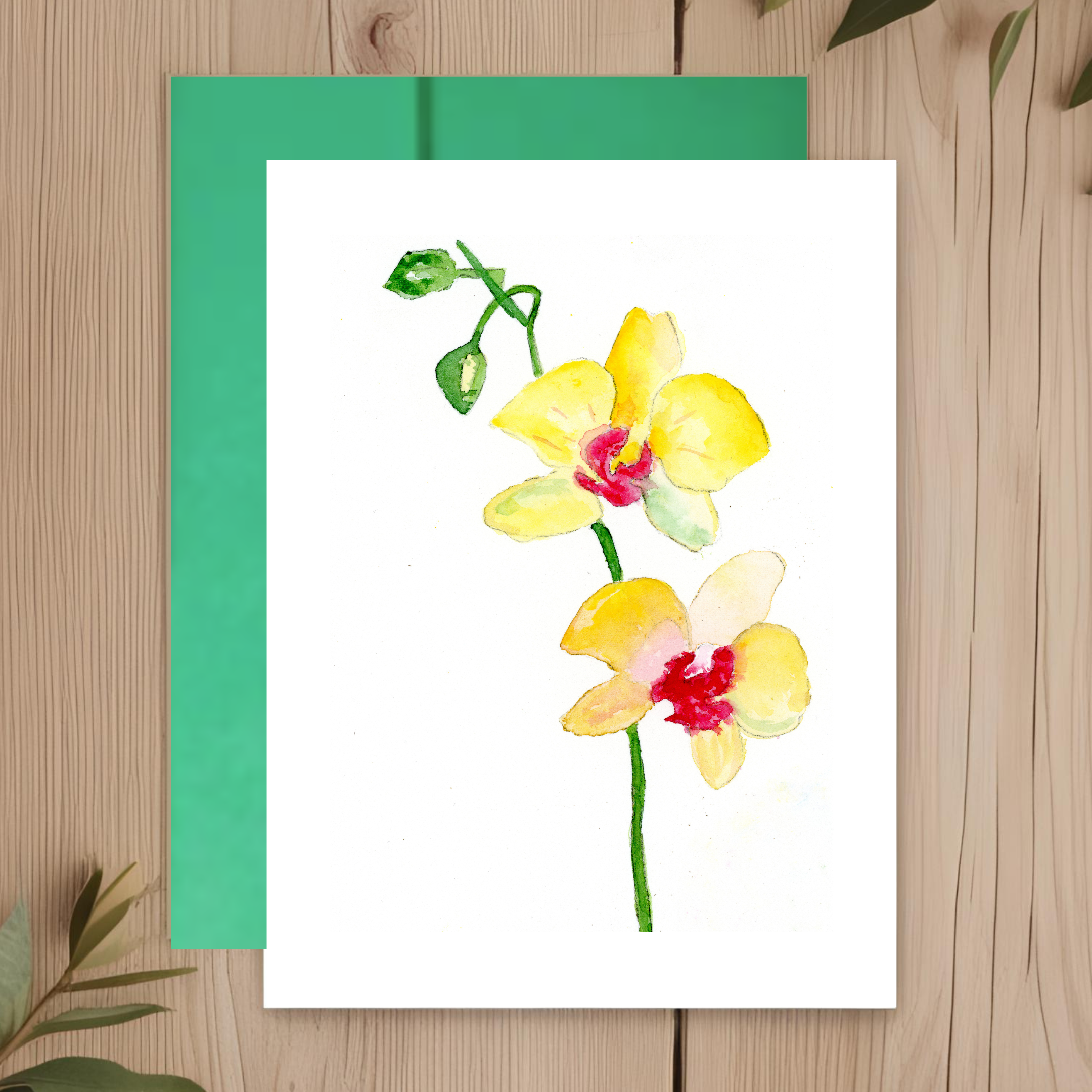 Orchid Yellow Note Card – Happy Hues Design Co., LLC